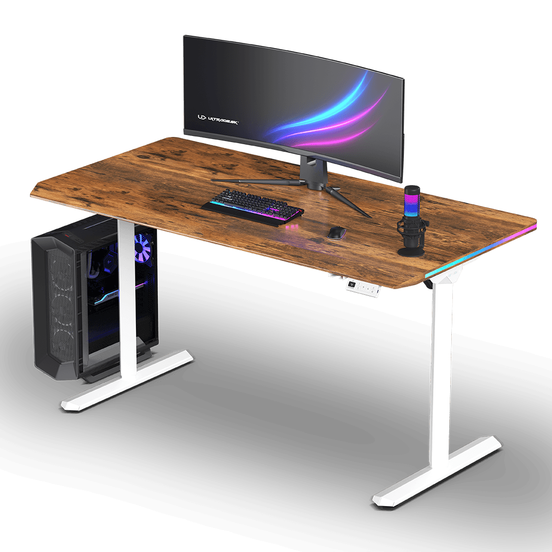 Ultradesk QUEST WHITE Brązowy